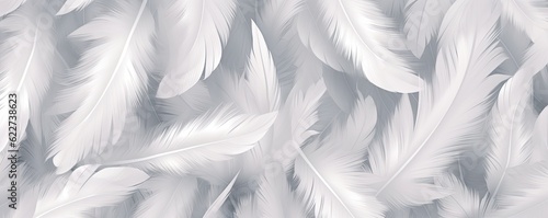 soft feathers background illustration Generative AI photo