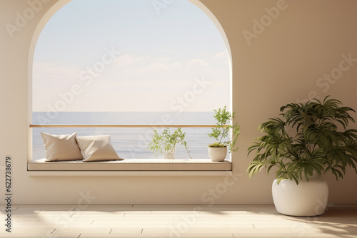 modern and aesthetic balcony with a beautiful view