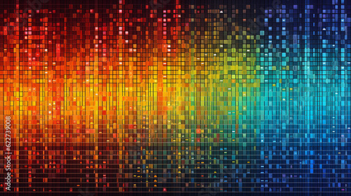 Wallpaper Mural Hand painting colorful binary digits wallpaper. Color change in tone from bright to dark dynamically.
 Torontodigital.ca