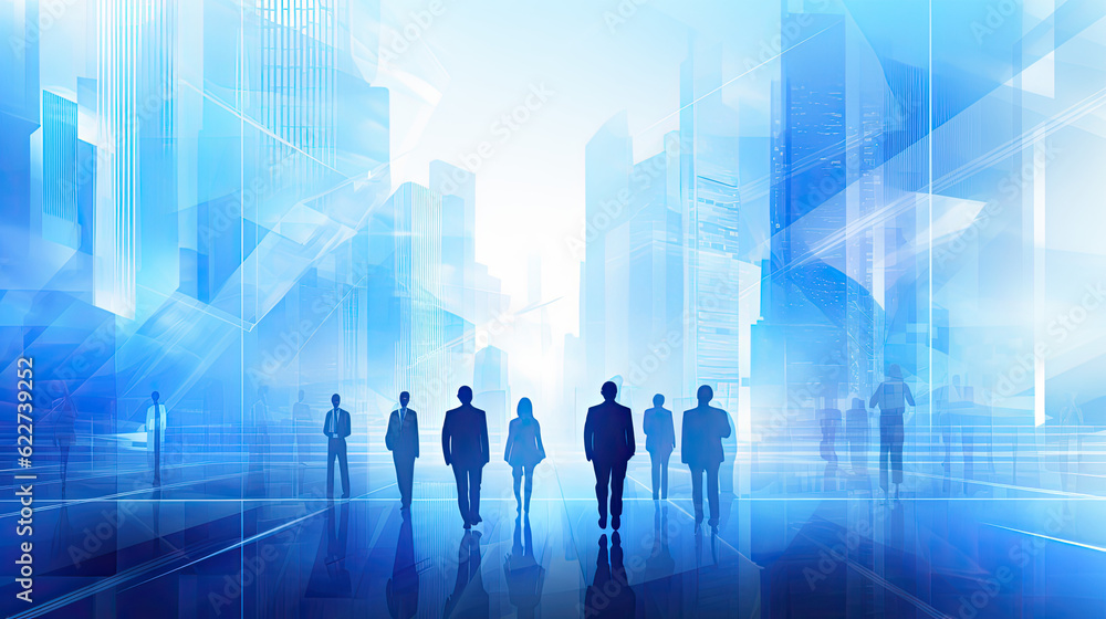 Bright Blue Business Background Bright Blue Business Background