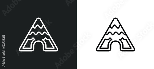tepee outline icon in white and black colors. tepee flat vector icon from desert collection for web  mobile apps and ui.