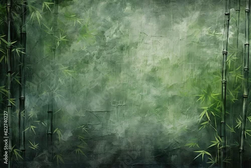 Obraz Tekstura grunge lasu bambusowego. wygenerowane ai.