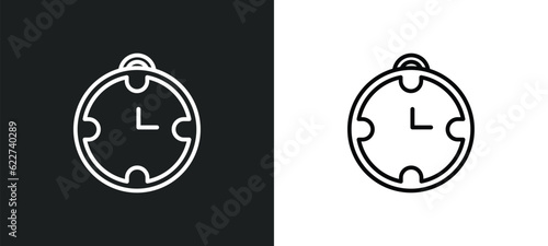 wait time outline icon in white and black colors. wait time flat vector icon from packing and delivery collection for web, mobile apps and ui.