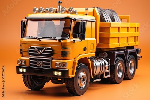 3d illustration mining transport truck, mining truck, orange color isolated © Media Srock