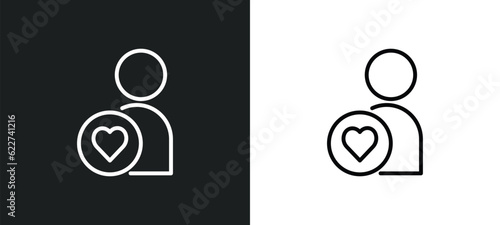 favorite outline icon in white and black colors. favorite flat vector icon from customer service collection for web, mobile apps and ui.