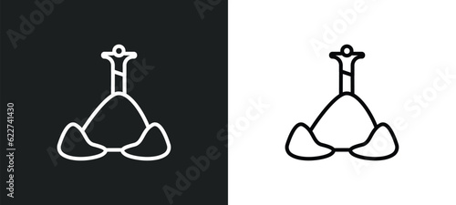 rio de janeiro outline icon in white and black colors. rio de janeiro flat vector icon from culture collection for web, mobile apps and ui.