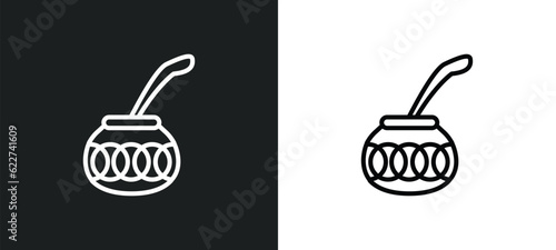 kalabas outline icon in white and black colors. kalabas flat vector icon from culture collection for web, mobile apps and ui.