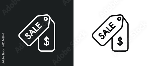 sell outline icon in white and black colors. sell flat vector icon from economyandfinance collection for web, mobile apps and ui.