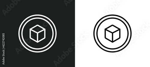 cryptocurrency outline icon in white and black colors. cryptocurrency flat vector icon from cryptocurrency collection for web, mobile apps and ui.