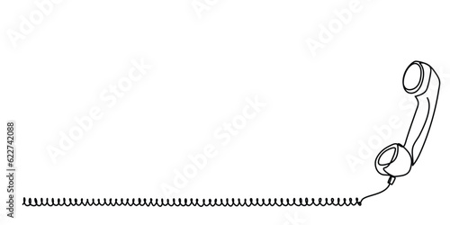 Continuous lines telephone space for text