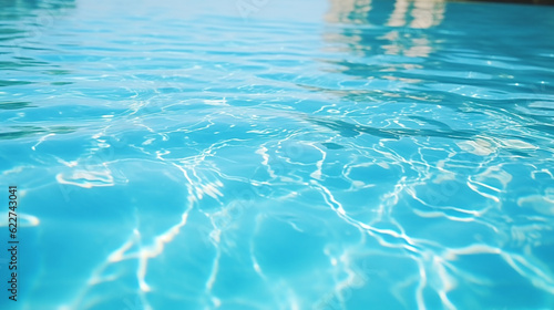 Crystal clear pool water in high definition.