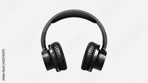 Headphones music isolated on transparent background