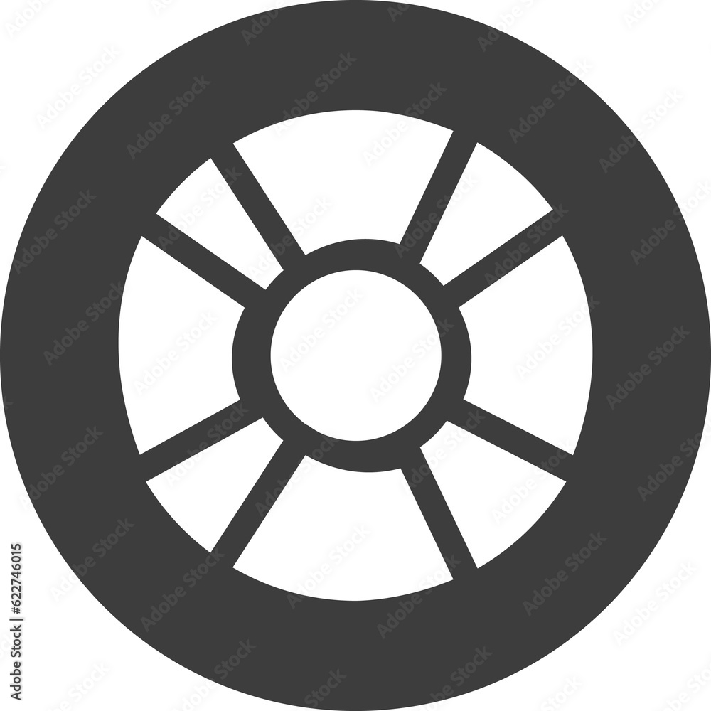 lifebuoy icon in black circle. lifebuoy icon in black circle.