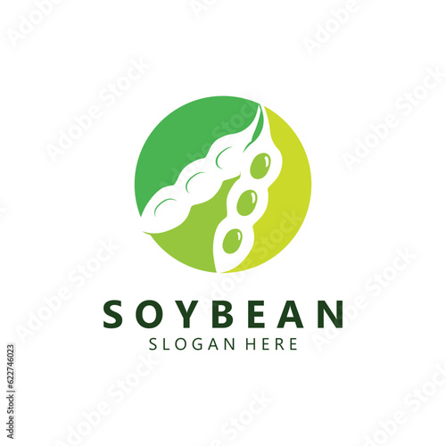 Soybean Logo Template with Modern Concept