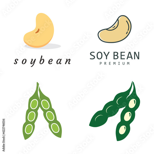 Soybean Logo Template with Modern Concept