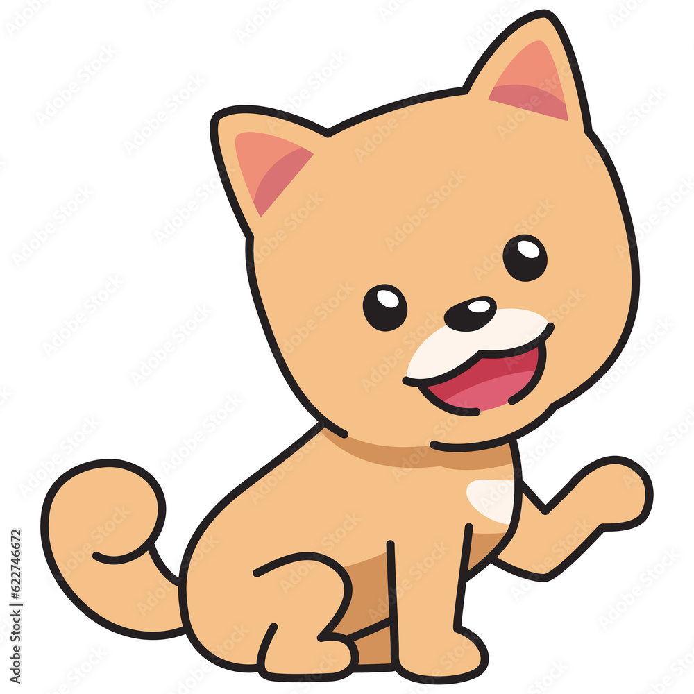 Cartoon character cute pomeranian dog for design. Cartoon character cute pomeranian dog for design.