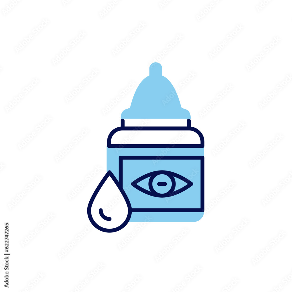 Eye Drops related vector line icon. Isolated on white background. Vector illustration. Editable stroke Eye Drops related vector line icon. Isolated on white background. Vector illustration. Editable stroke