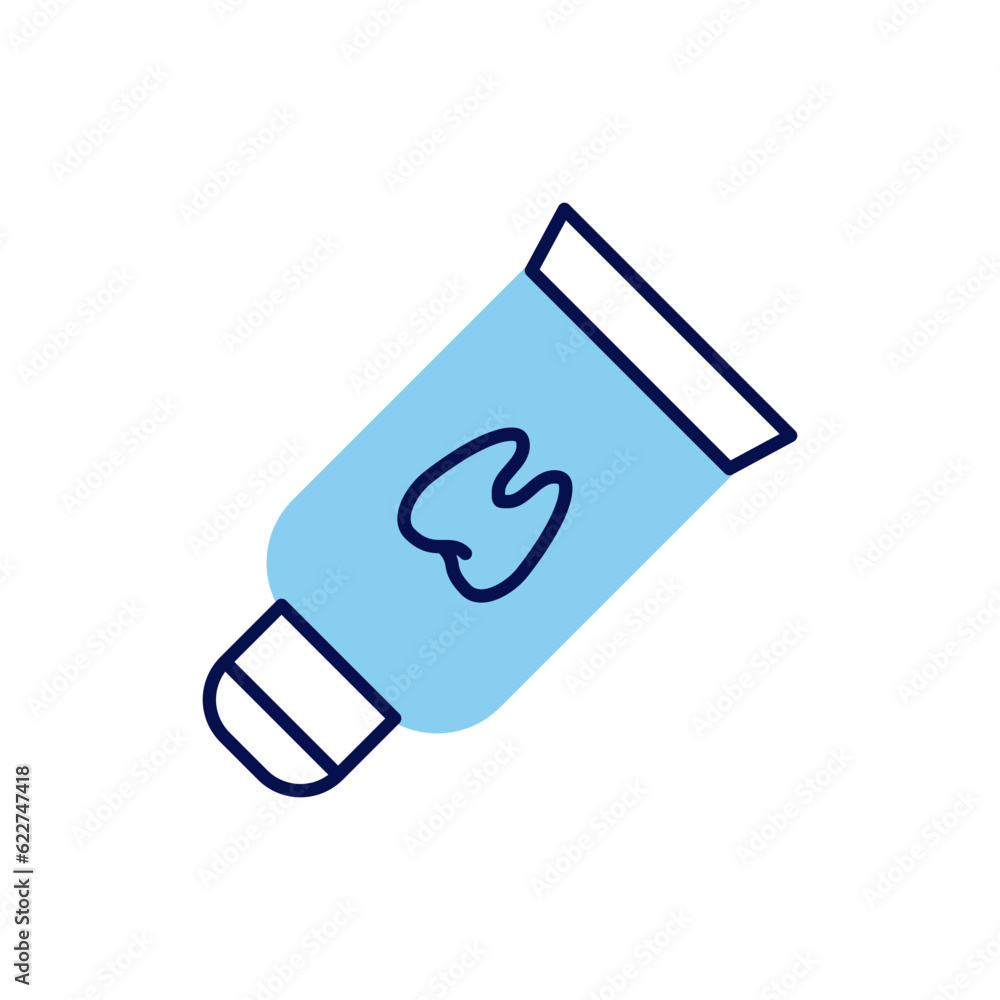Tooth Paste Tube Related Vector Icon. Toothpaste Tube sign. Isolated on White Background Tooth Paste Tube Related Vector Icon. Toothpaste Tube sign. Isolated on White Background