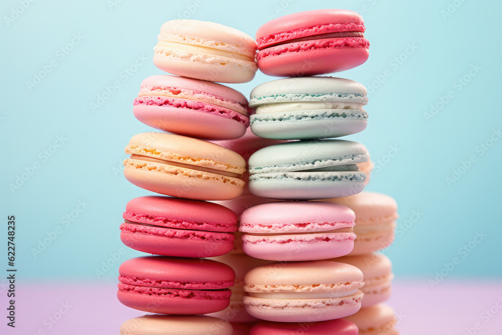 colorful macarons on background colorful macarons on background
