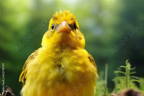 close-up photo of a Canary bird