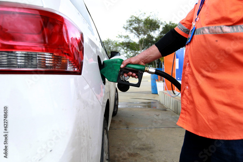 maracas, bahia, brazil - july 7, 2023: view of a Largo network gas station in the city of Maracas. photo