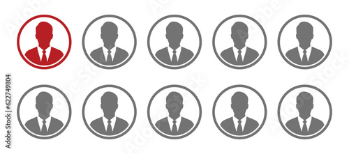 1 out of 10 men vector icon. Vector illustration.