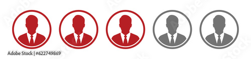 3 out of 5 men vector icon. Vector illustration.