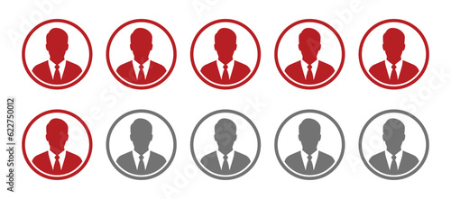 6 out of 10 men vector icon. Vector illustration.