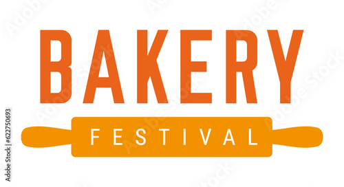 Bakery festival emblem, bakery shop signboard. Flat vector illustration isolated on white background.