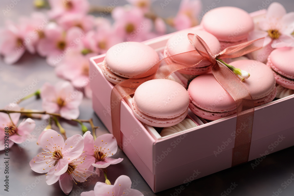 colorful macarons on background colorful macarons on background