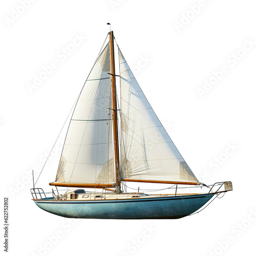 sailboat isolated on a transparent background, generative ai