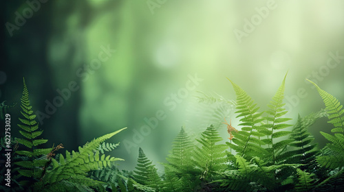 Beautiful fern leaf texture in nature. Natural ferns blurred background. Fern leaves Close up. Fern plants in forest. Background nature concept