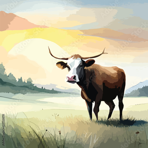 portrait of a cow