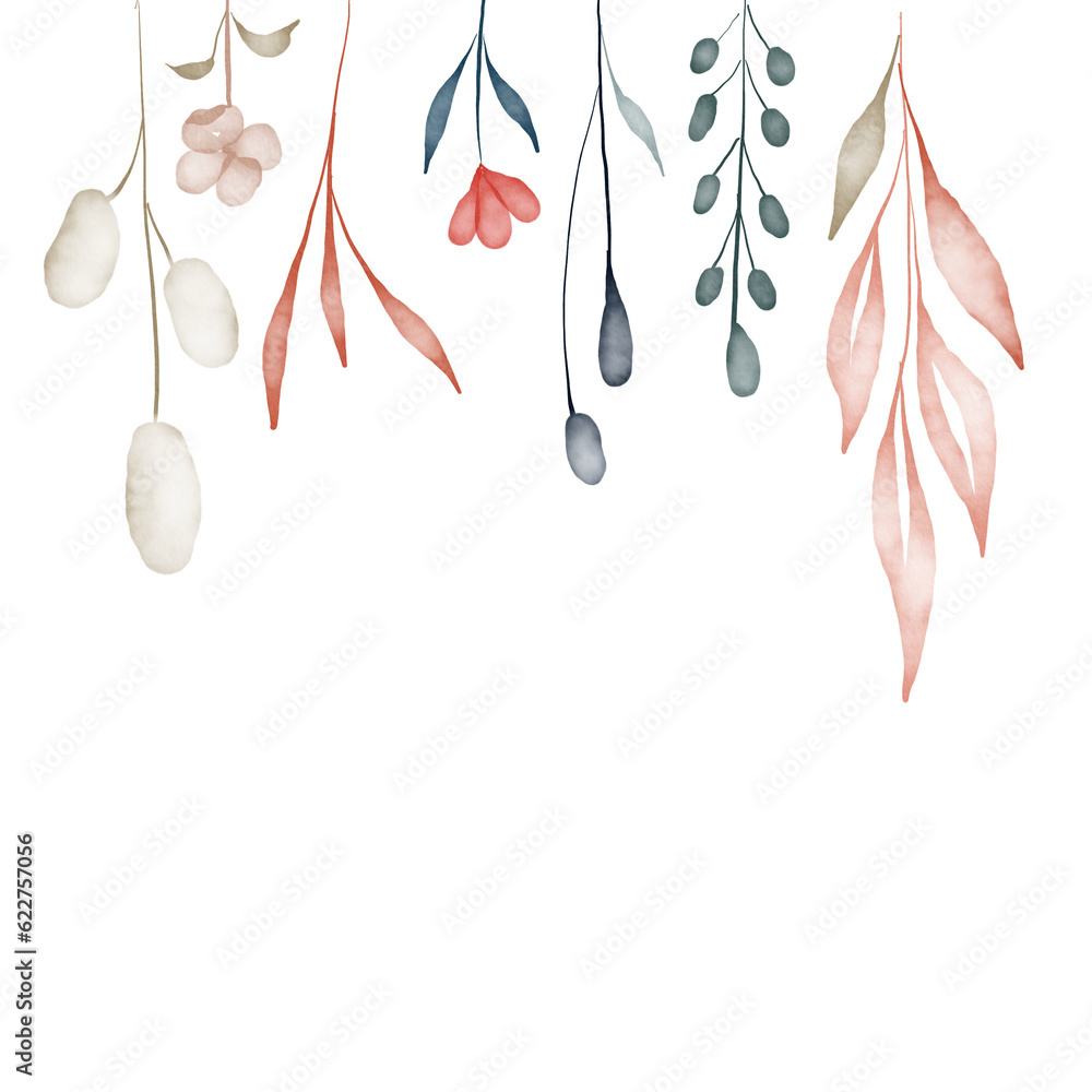 Flower watercolor art Watercolor flowers illustration. Watercolor drawing fashion on transparent background . Isolated flowers illustration element.