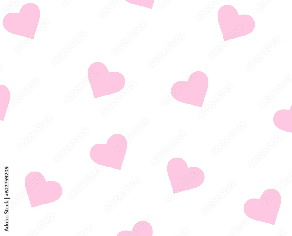 pink hearts for valentine's day