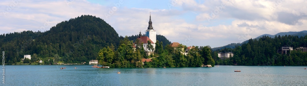 Panorámica del lago Bled, Eslovenia