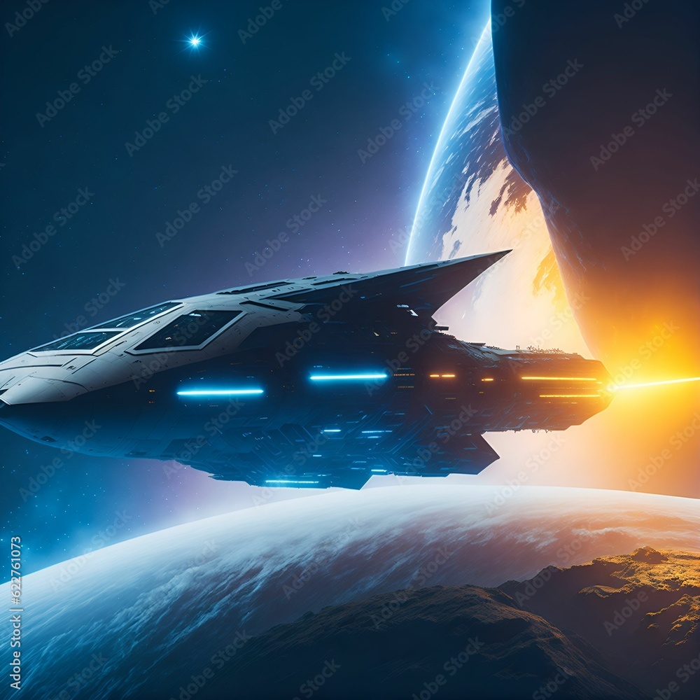AI generated astronaut embarks on a journey through outer space AI generated astronaut embarks on a journey through outer space