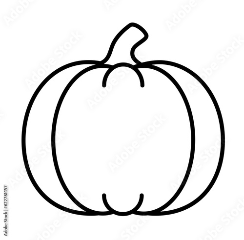 Cute pumpkin fall autumn outline icon