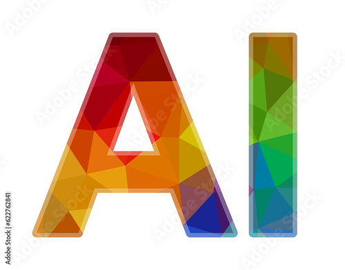 AI writing on white background