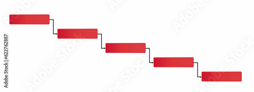 waterfall method infographics isolated