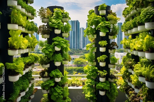 Fototapeta Naklejka Na Ścianę i Meble -  urban farming,vertical gardens