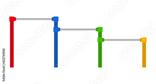 三段階の高さの鉄棒