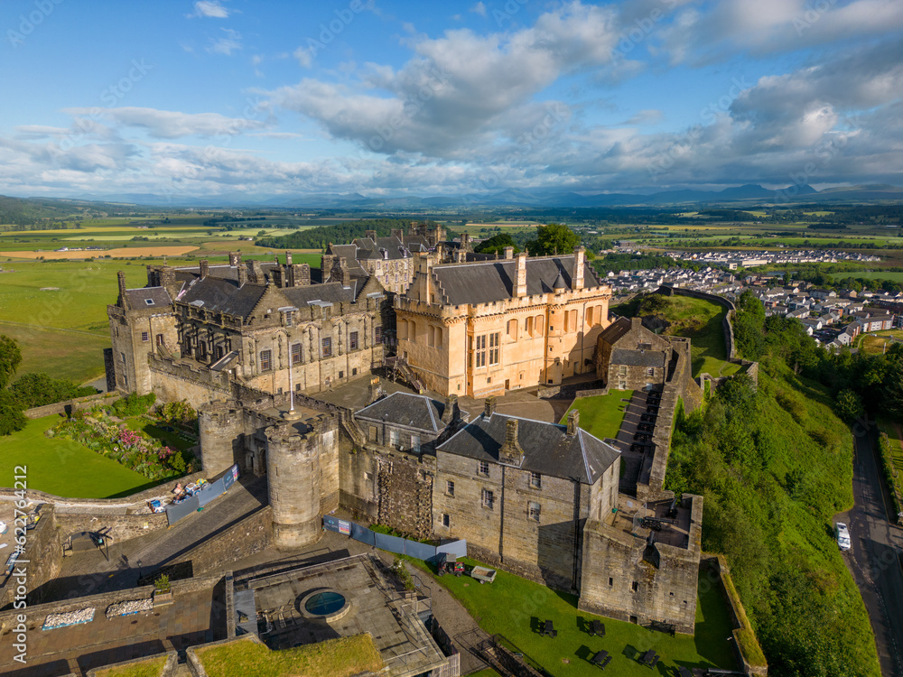 Aerial drone photo of Stirling Castle 