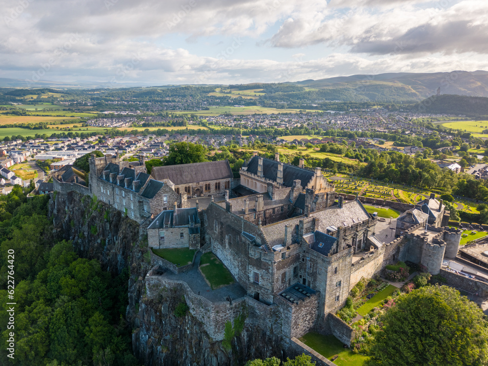 Aerial drone photo of Stirling Castle Aerial drone photo of Stirling Castle