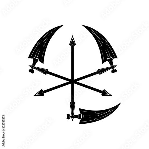 Premium Model Weapon Scythe Prototype Vector Design