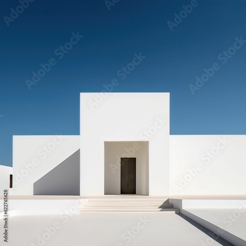 AI generated illustration of a white modern building providing a sleek aesthetic