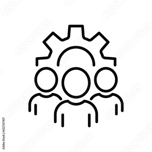 Management Icon. Teamwork management icon. Business team. Company leader, supervisor. Partnership icon. Organization workforce. Facility. Crowd management. Businessman career