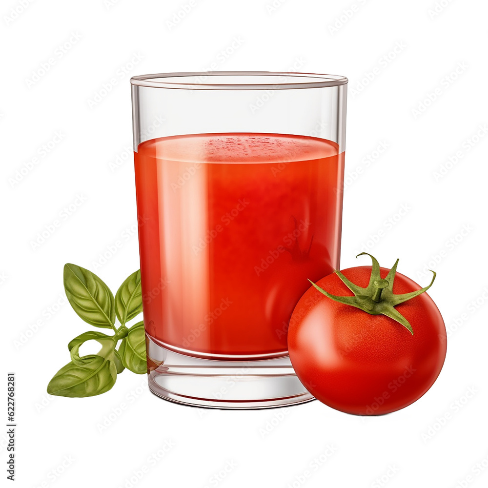 tomato juice, isolated on transparent background cutout, generative ai tomato juice, isolated on transparent background cutout, generative ai