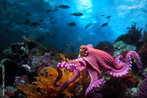 the beauty of marine life, AI generated digital art