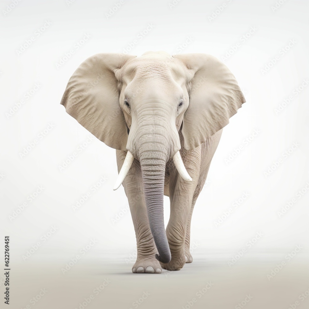 Obraz premium AI generated illustration of A majestic white elephan